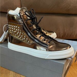 Giuseppe Zanotti Bronze High-Top Sneakers